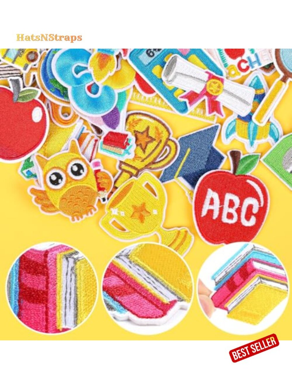 36 Pcs Back To School Iron On Patches Embroidery Appliques For Clothing Diy View 3